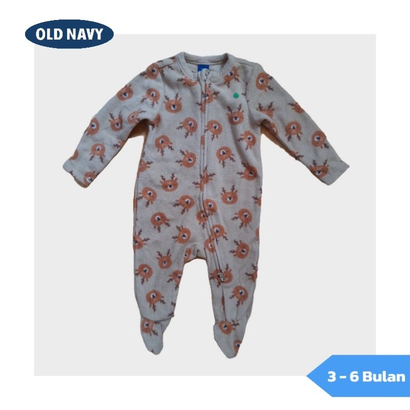 Sleepsuit Zipper Baby 3 - 6 Bulan By Old Navy ( Romper / Jumper / Jumpsuit / Sleepsuit Anak dan Bayi