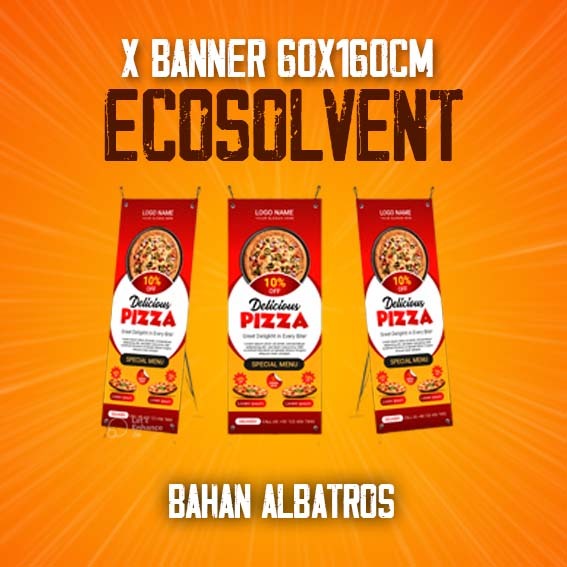 X Banner Bahan Albatros Ecosolvent