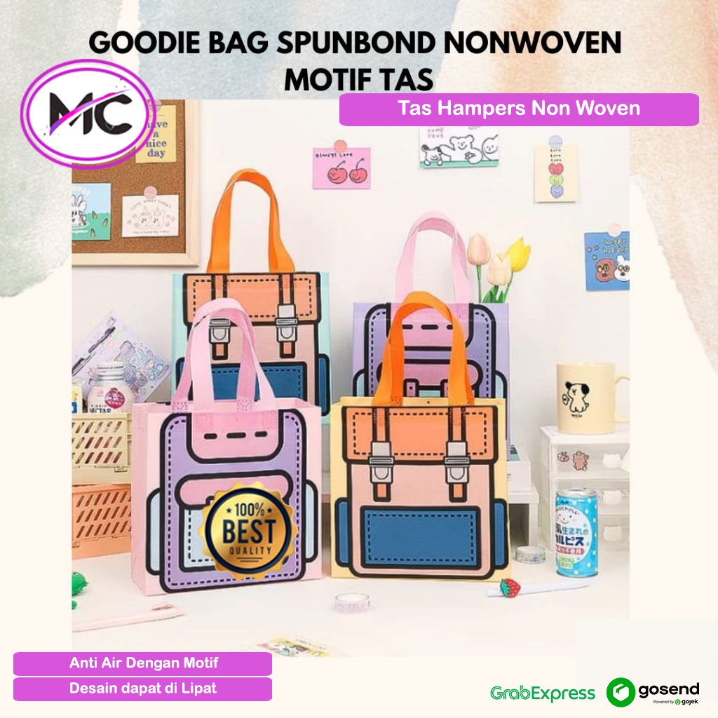 

Tas Goodie Bag Spunbond Non Woven Anti Air Tas Bungkus Kemasan Hand BagTas Kado Souvenir Bingkisan Ulang Tahun Anak Snack Bag Packaging Murah Tas Sekolah Karakter Lucu