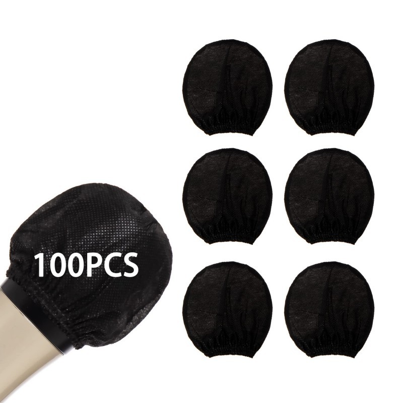 Isi 100 Sarung Mic Non-Woven Cover Microphone Tutup Pelindung Microphone