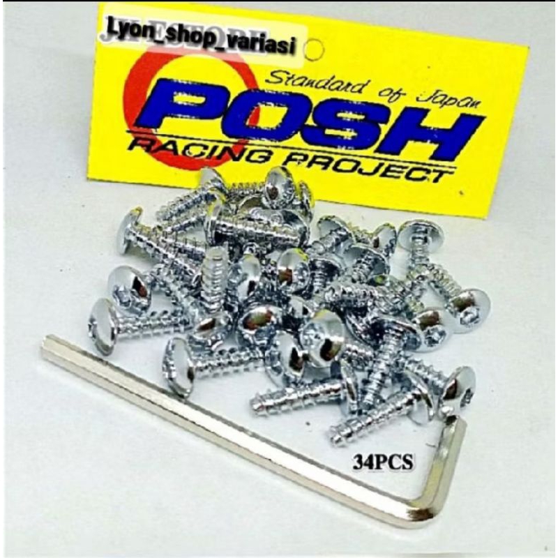 Baut Body L Chrome Baut Body Yamaha MX - Mio Posh