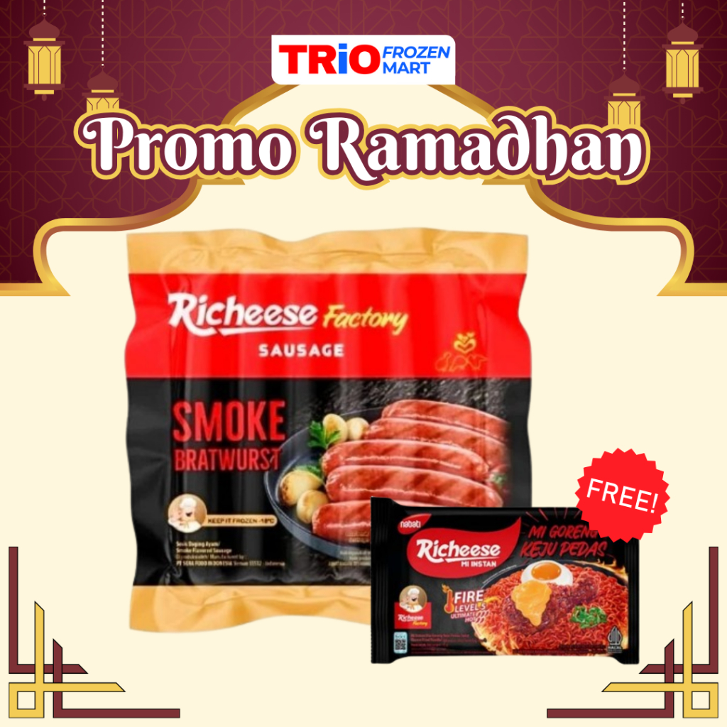 

[PROMO] Richeese Smoke Bratwurst Free Richeese Mie Keju Pedas