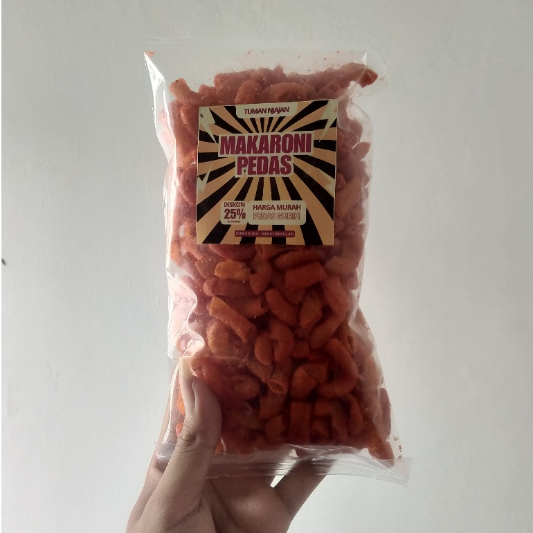 

Makaroni bantet pipa bumbu pedas kemasan kecil