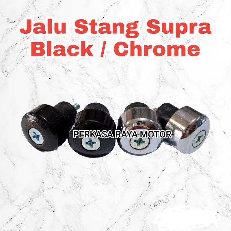 Jalu Stang Supra Besi Bandul Stang Full Besi Padat Chrome Hitam Universal