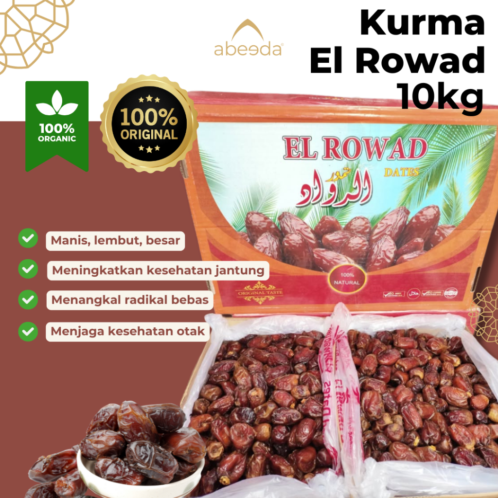 

Kurma Mesir Manis El Rowad Original Premium 10kg