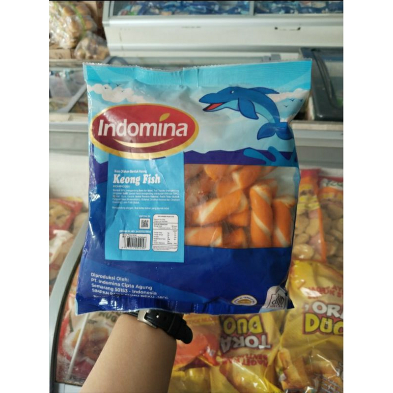 

Indomina Keong Fish 500g Frozen food cik ntik Jambi cemilan jajanan seblak korea jepang