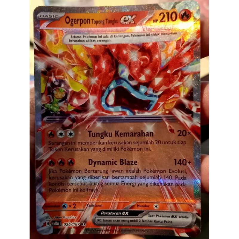 KARTU POKEMON OGERPON TOPENG TUNGKU ex RR INDONESIA HOLO