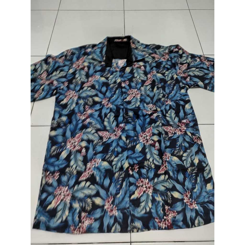 PRELOVED BAJU | KEMEJA BATIK PRIA (PRAM ME) BIRU CORAK