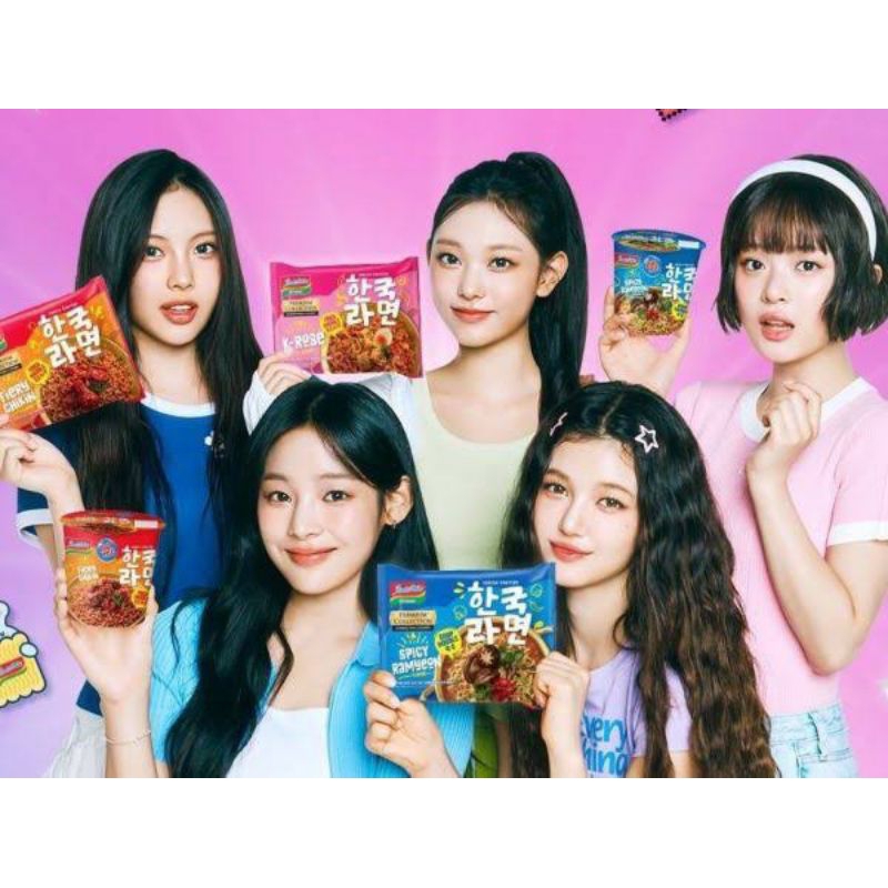 

Paket Indomie Minji, Hanni, Danielle, Haerin dan Hyein Newjeans