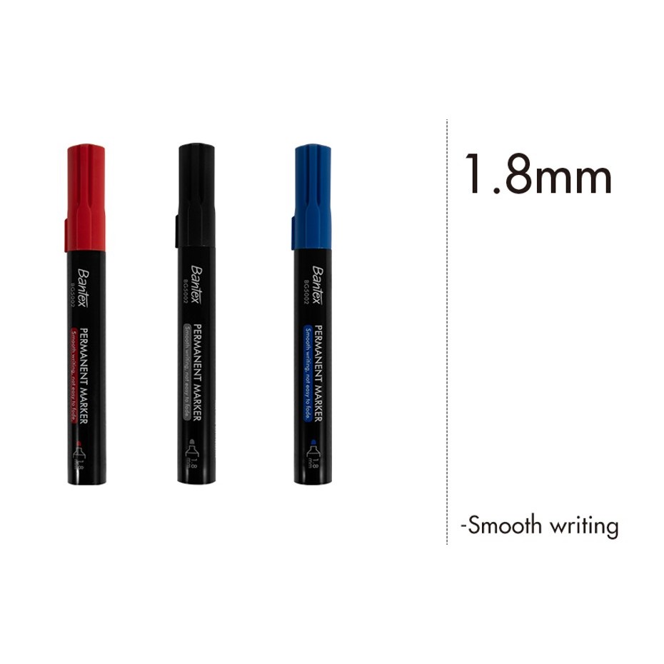 

SPIDOL PERMANENT BANTEX BG5002 - BT 1.8MM, BLACK, BLUE, WHITE