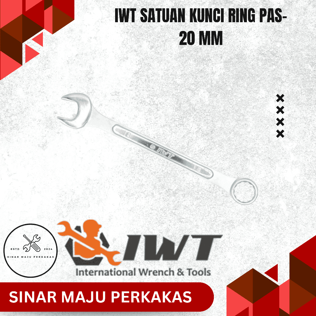 IWT SATUAN Kunci Ring Pas 20 21 22 23 24 mm Combination - 20 MM