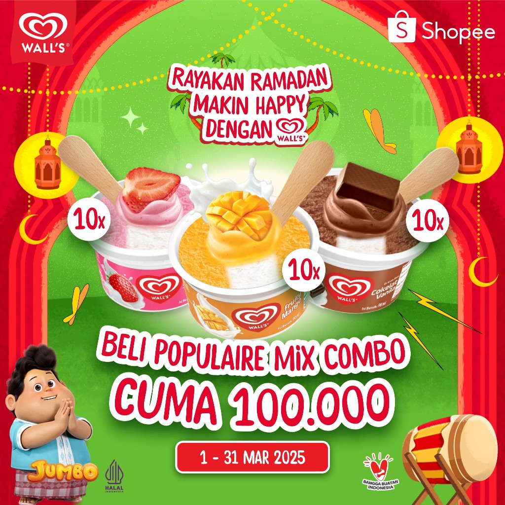 

Happiness Populaire Mix - Es Krim / Ice Cream Wall's