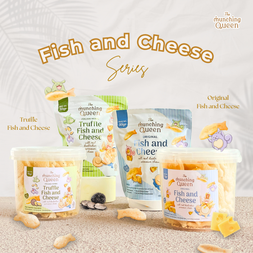 

Ay00! Munching Queen - Fish and Cheese Chips - Kids Friendly Series - Cemilan Anak - 70gr - Tube