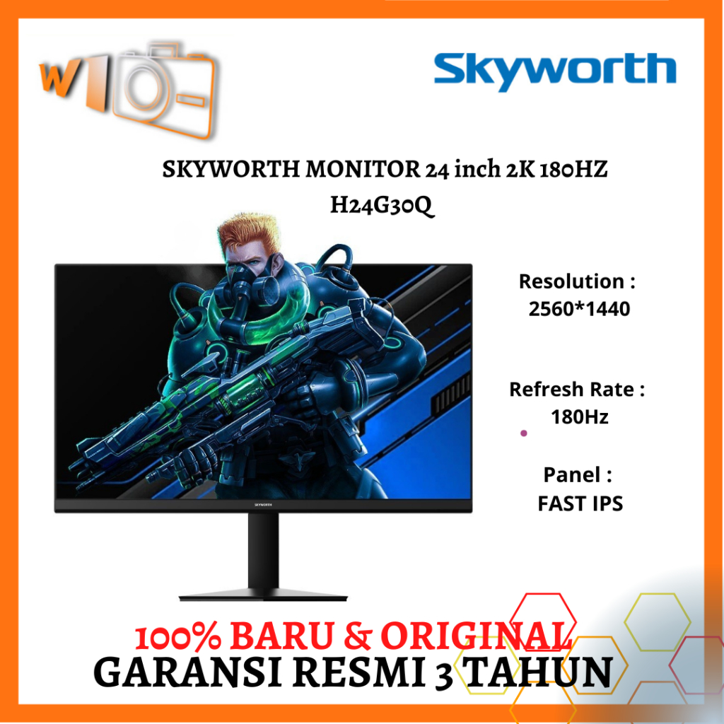 SKYWORTH MONITOR 24 inch 2K 180HZ H24G30Q GARANSI RESMI