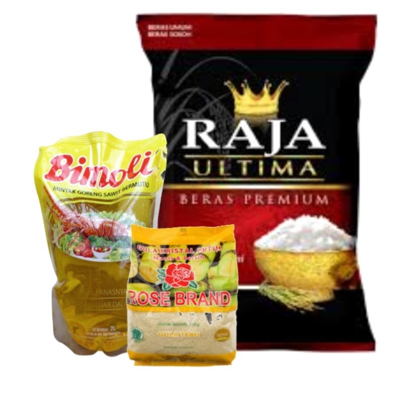 

Paket Sembako Beras 5kg Minyak 1liter Gula1kg