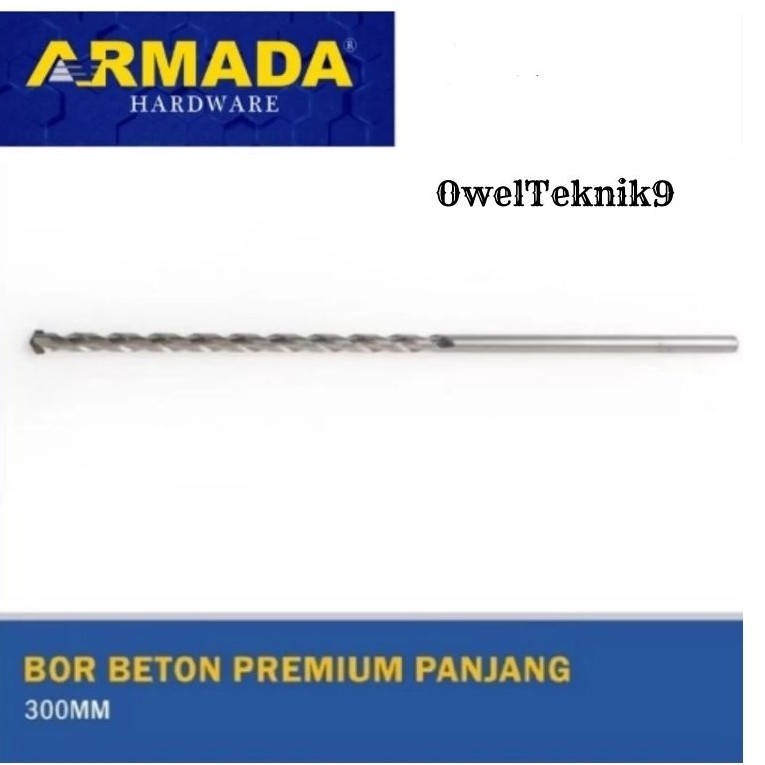 OwelTeknik9 - Mata Bor Beton Premium Panjang 30cm 8mm,10mm,13mm ARMADA 100% ORIGINAL