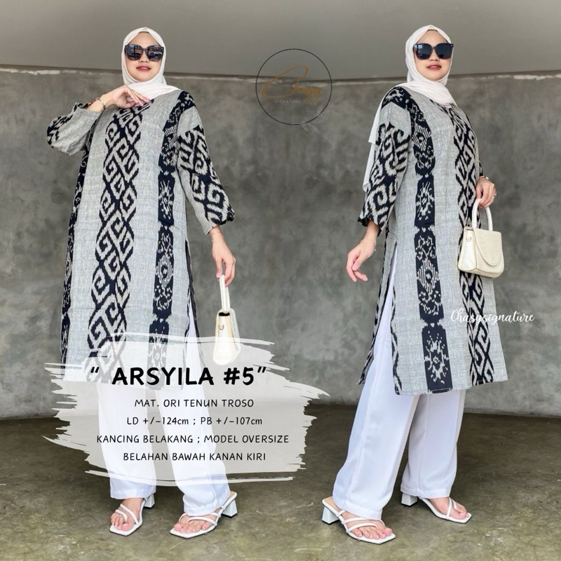 ARSYILA BY CHASY / TUNIK TENUN TROSO / TUNIC TENUN TROSO / OVERSIZED TUNIC / TUNIK JUMBO / TUNIK MOT