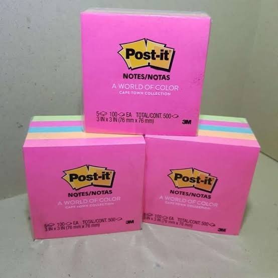 

Ay00! Post it 3M 654 UC Sticky Notes Warna ( 1 Pak isi 5 Pad / 5 warna )