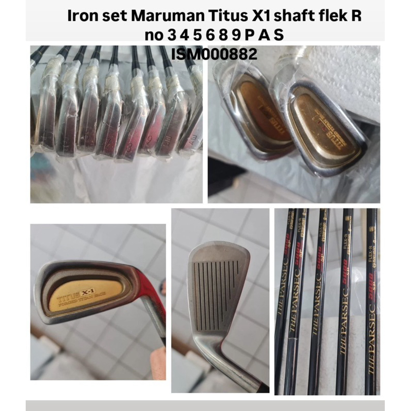 Stik golf Iron set Maruman Titus X1  Shaft flek R  No 3 4 5 6 7 8 9 P A S  11 pcs  Bekas second