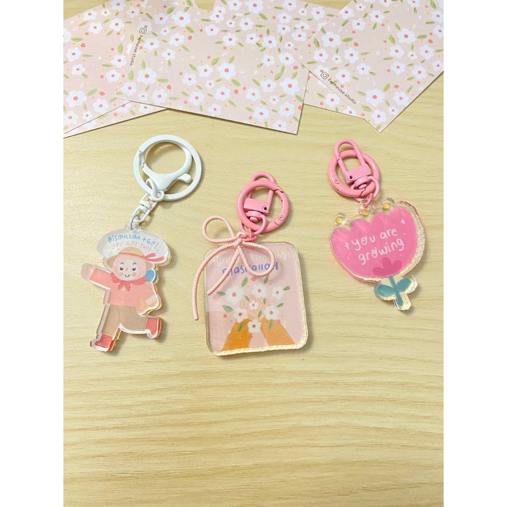 Bag Charm Akrilik Muslimah Lucu