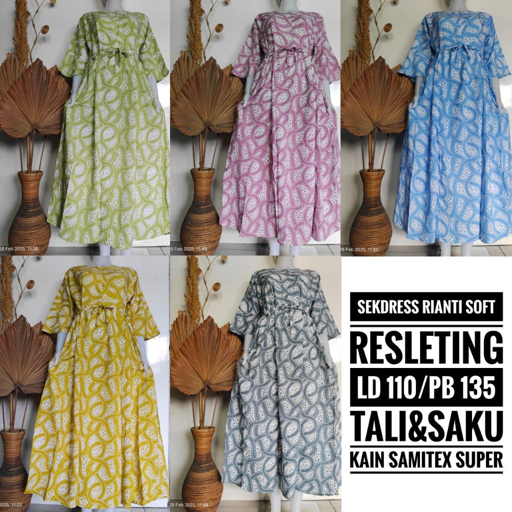 Sekdress Rianti Soft | Daster Terbaru 2024 Wanita Dewasa Busui Batik Cap Pekalongan Premium