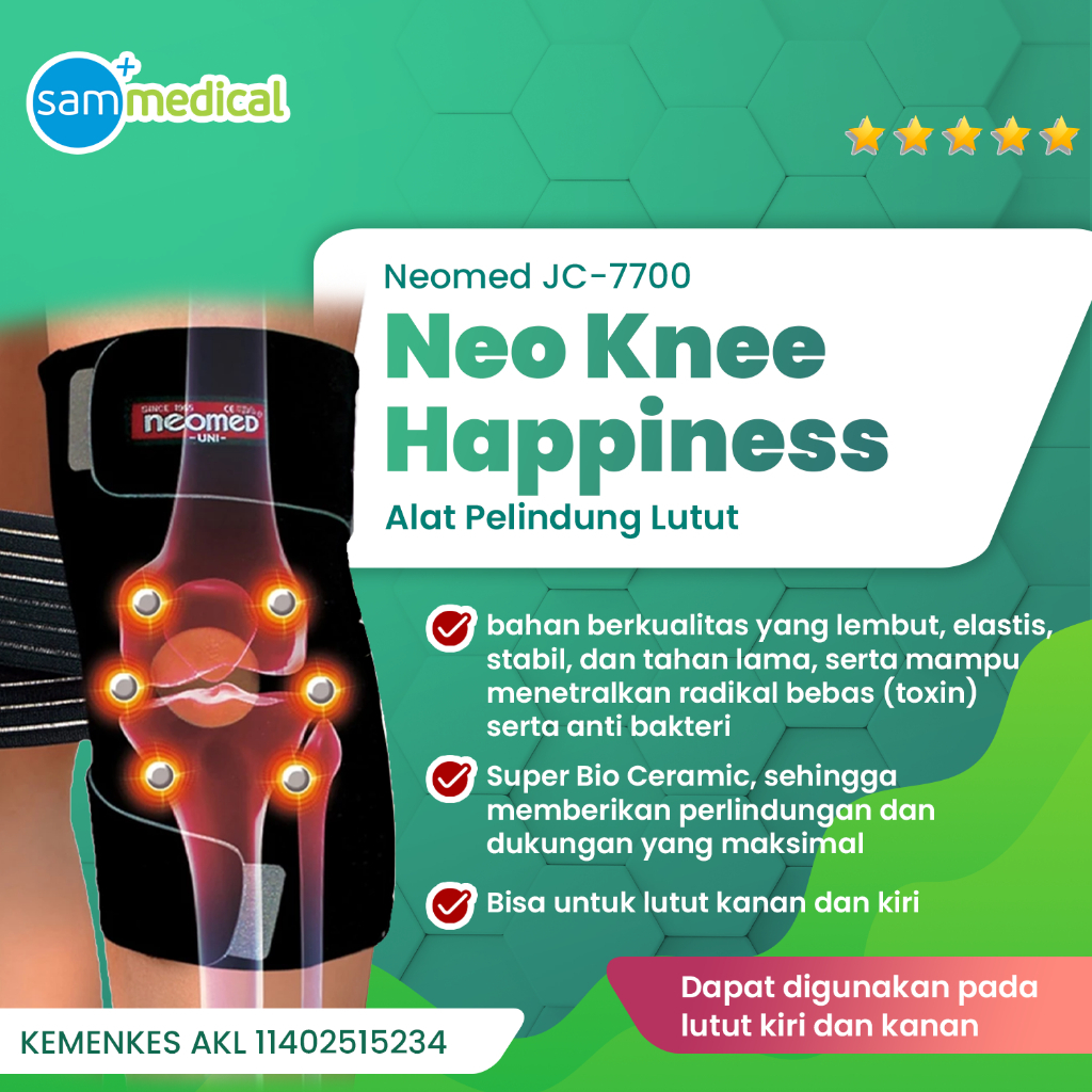Neomed Neo Knee Happiness - JC 7700 / Deker Lutut / Knee Support / Penyangga Lutut / Pelindung Knee