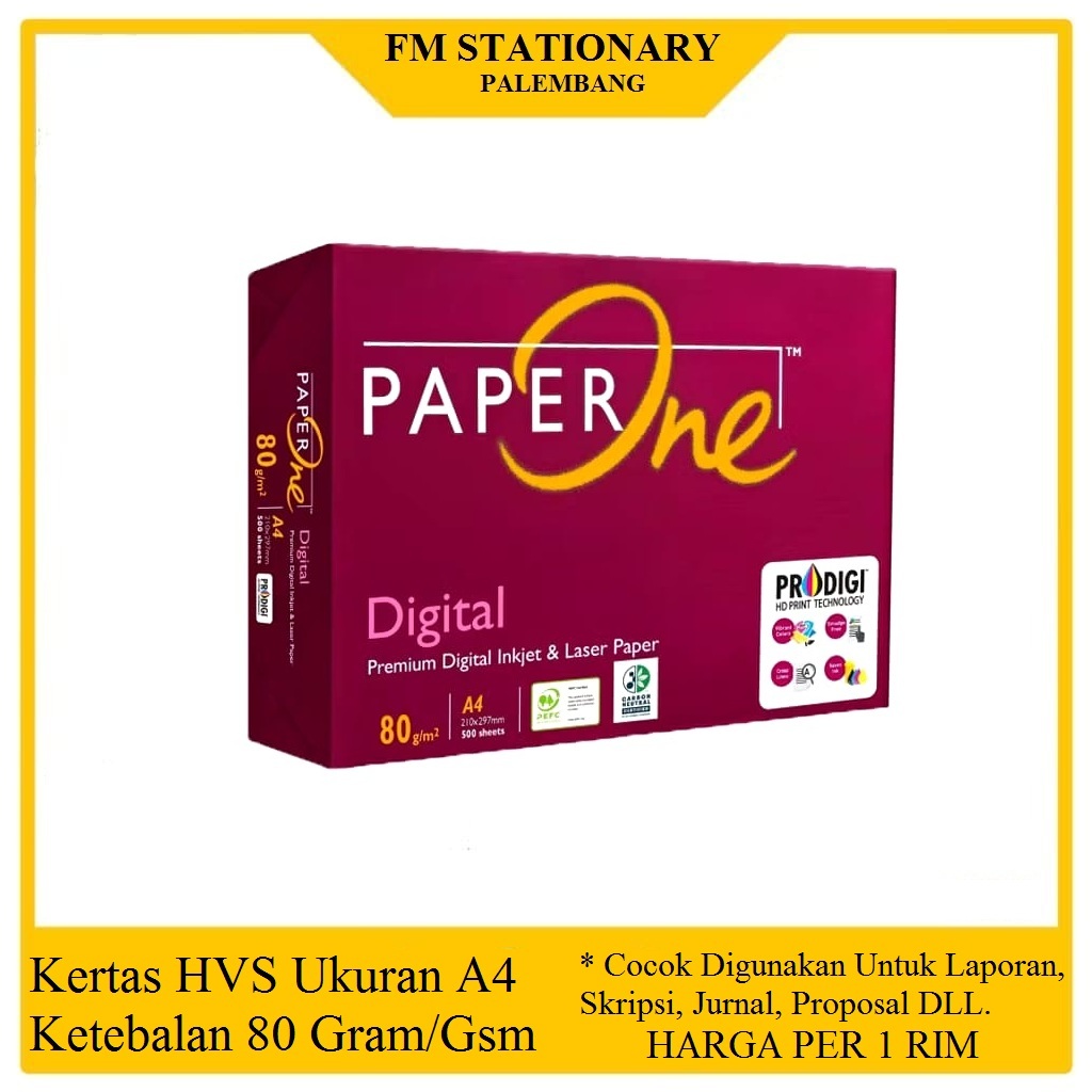 

Kertas A4 Paper One 80 gsm