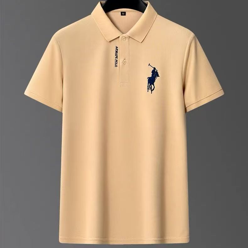 Promo Kaos Kerah Pria Knit Shirt Lengan Pendek V Neck Polo Shirt Kaos Polos Kancing Atasan Pria