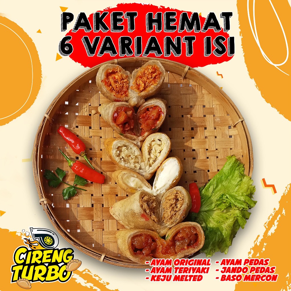 

Cireng Isi Mix Variant Rasa 6 Pcs per Pax