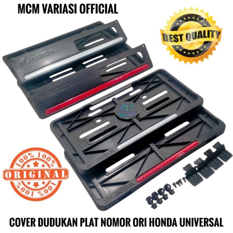 [BEST SELLER] COVER DUDUKAN PLAT NOMOR MOTOR UNIVERSAL ORI HONDA / Tatakan tempat plat nomor ori mot