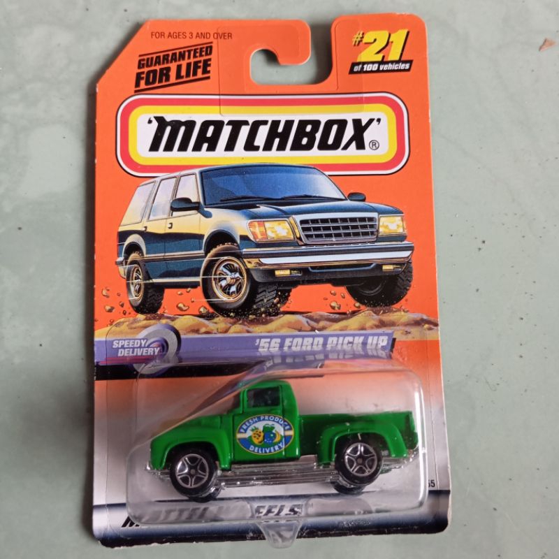 Matchbox mbx 56 ford pick up hijau green pickup 1956 rilis tahun 1998