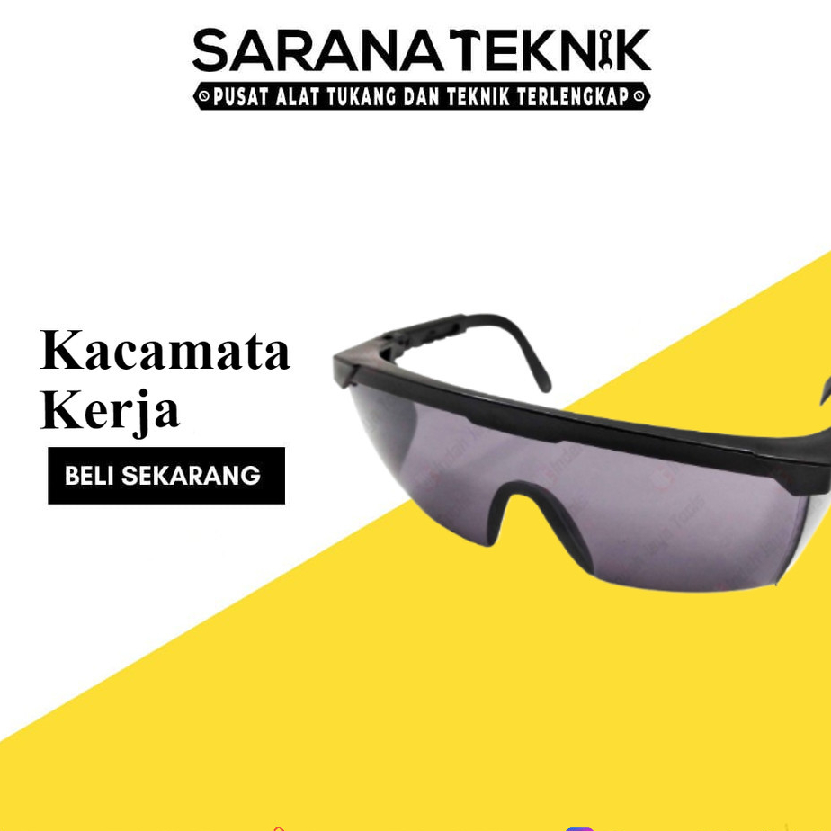 Kacamata Las / Kaca Mata Safety Gurinda Hitam Black  /kaca Mata Kerja/ Kaca Mata Las /kaca Mata Hita