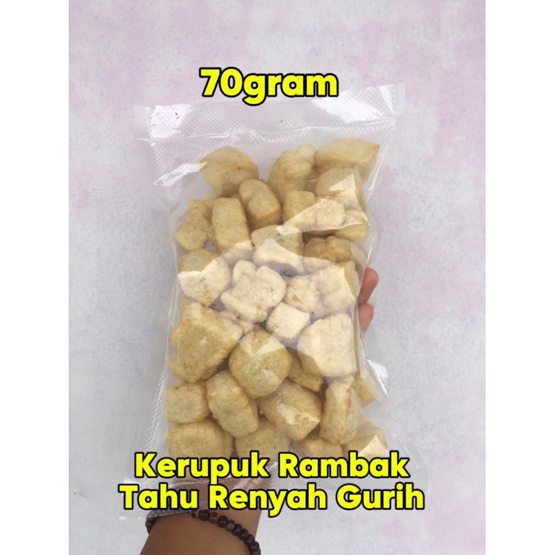 

Kerupuk Rambak Tahu 70gram/ kerupuk dadu kotak