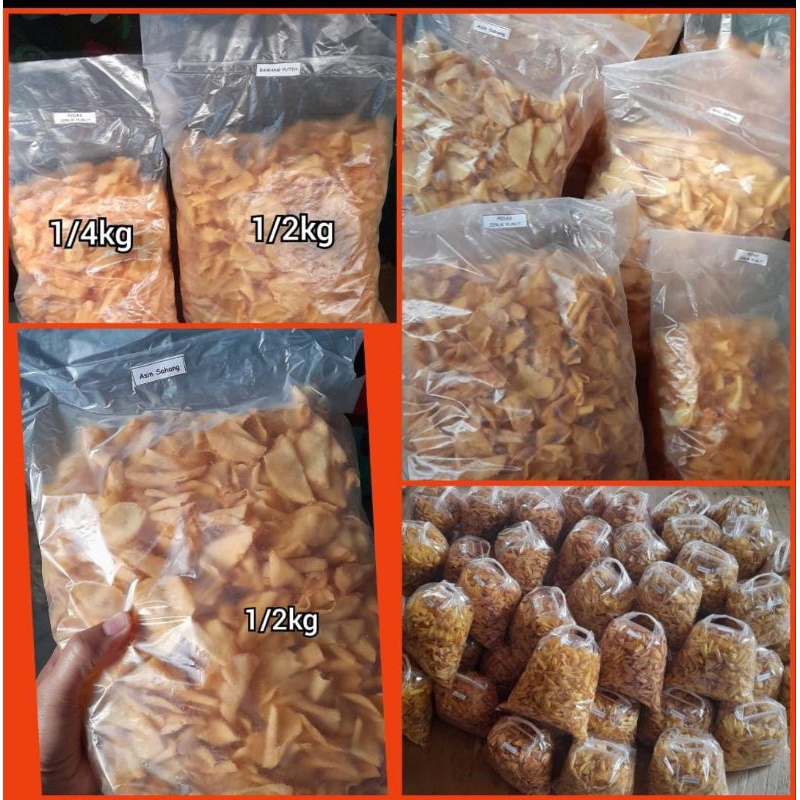 

Keripik singkong pedas jeruk purut 100 gr | bawang putih | lada
