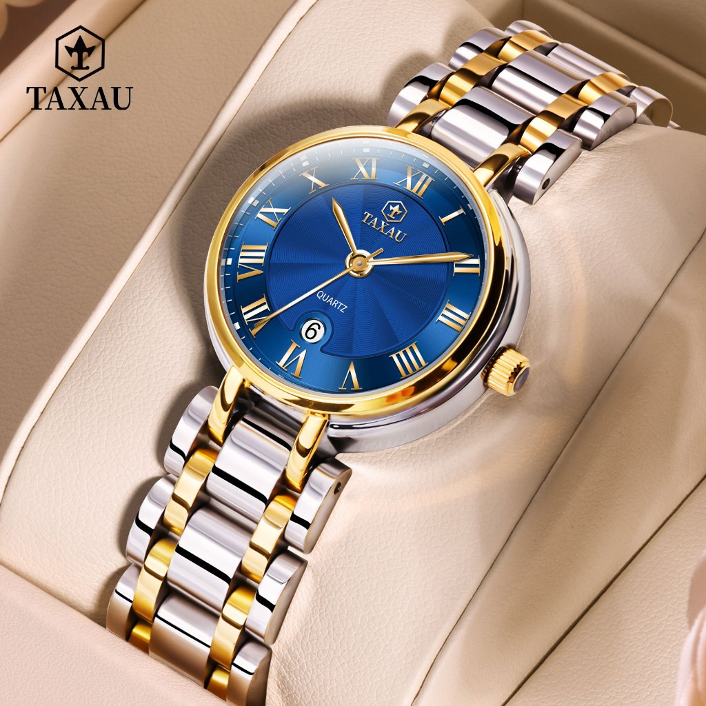 TAXAU Jam Tangan Wanita Original Analog Elegan Fashion Mewah Anti Air Kecil Jam Tangan Wanita Rantai