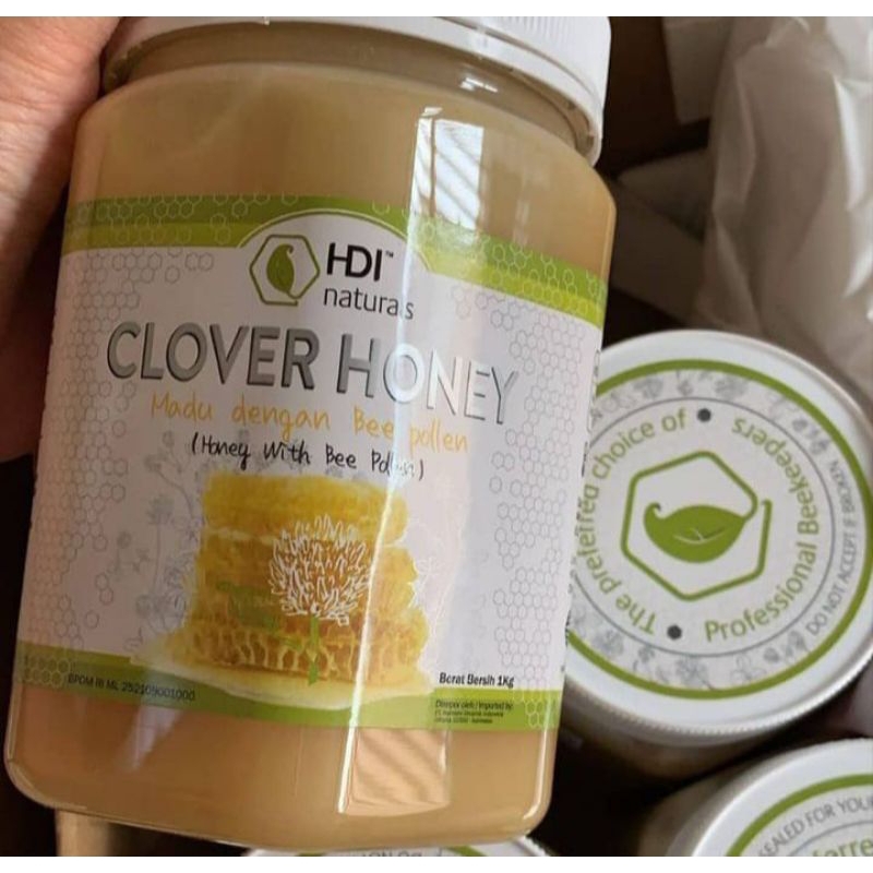 

madu clover honey 1kg exp 2026 ori segel free sendok kayu