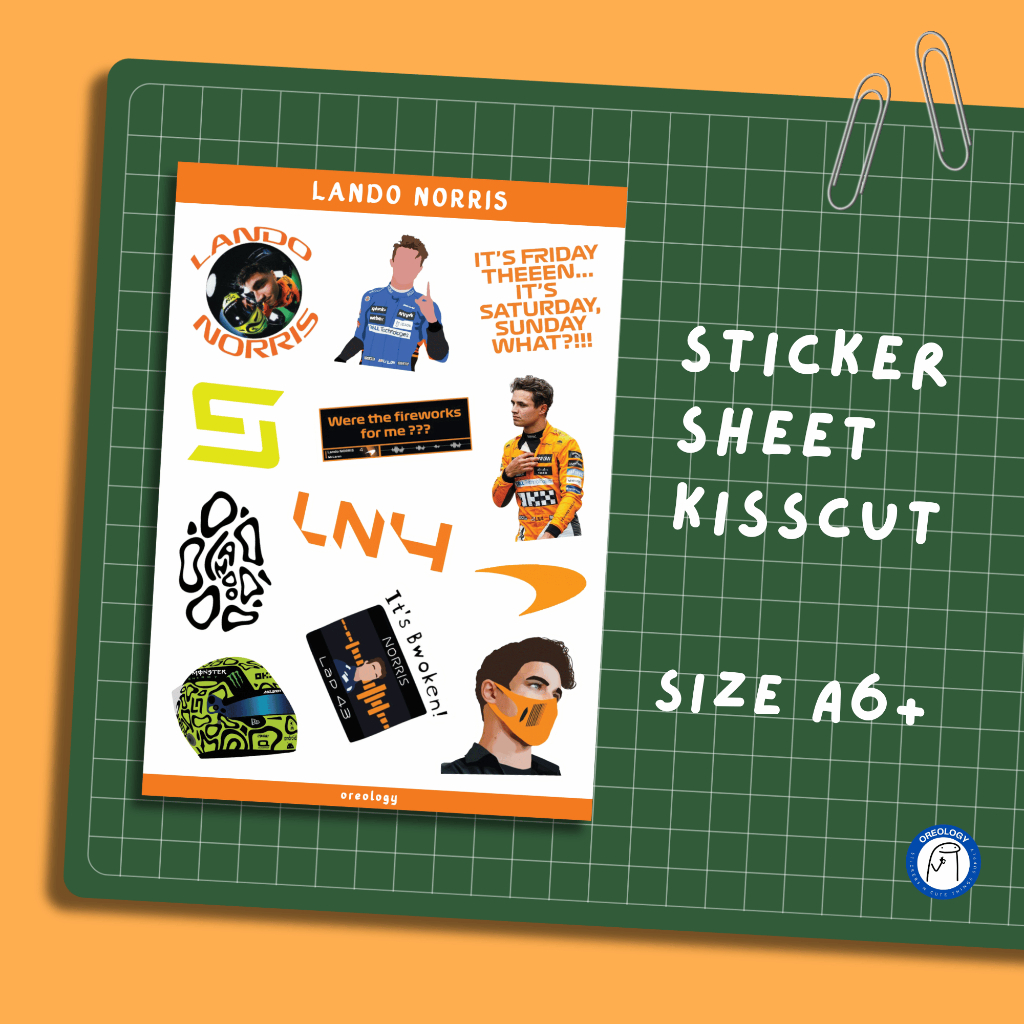 

Sticker Sheet McLaren F1 team stiker vinyl glossy stickerf1/stikertumblr/stikeraesthetic