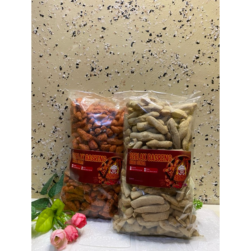

Cemilan Seblak Basreng original pedas 500gram Renyah