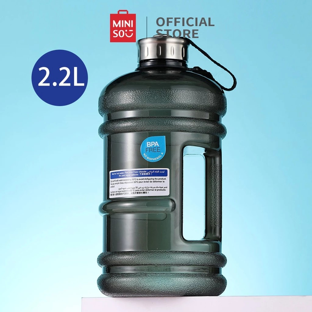 MINISO BOTOL MINUM PLASTIC 2.2 LITER TUMBLER OLAHRAGA