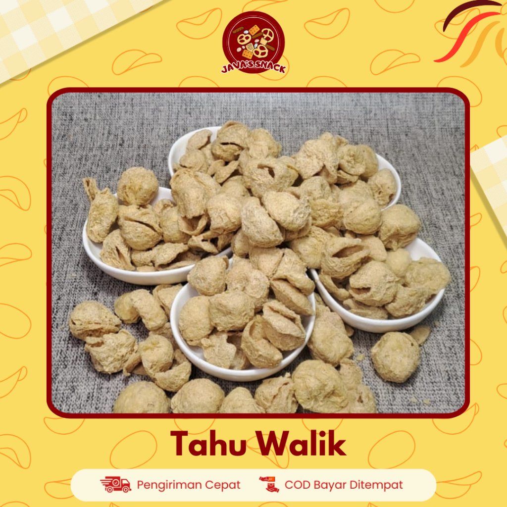 

Java's Keripik Tahu Walik Renyah - Tahu Walik crispy Gurih Camilan Kiloan Kemasan 250gr,500gr Gratis Dus + Bubblewrap