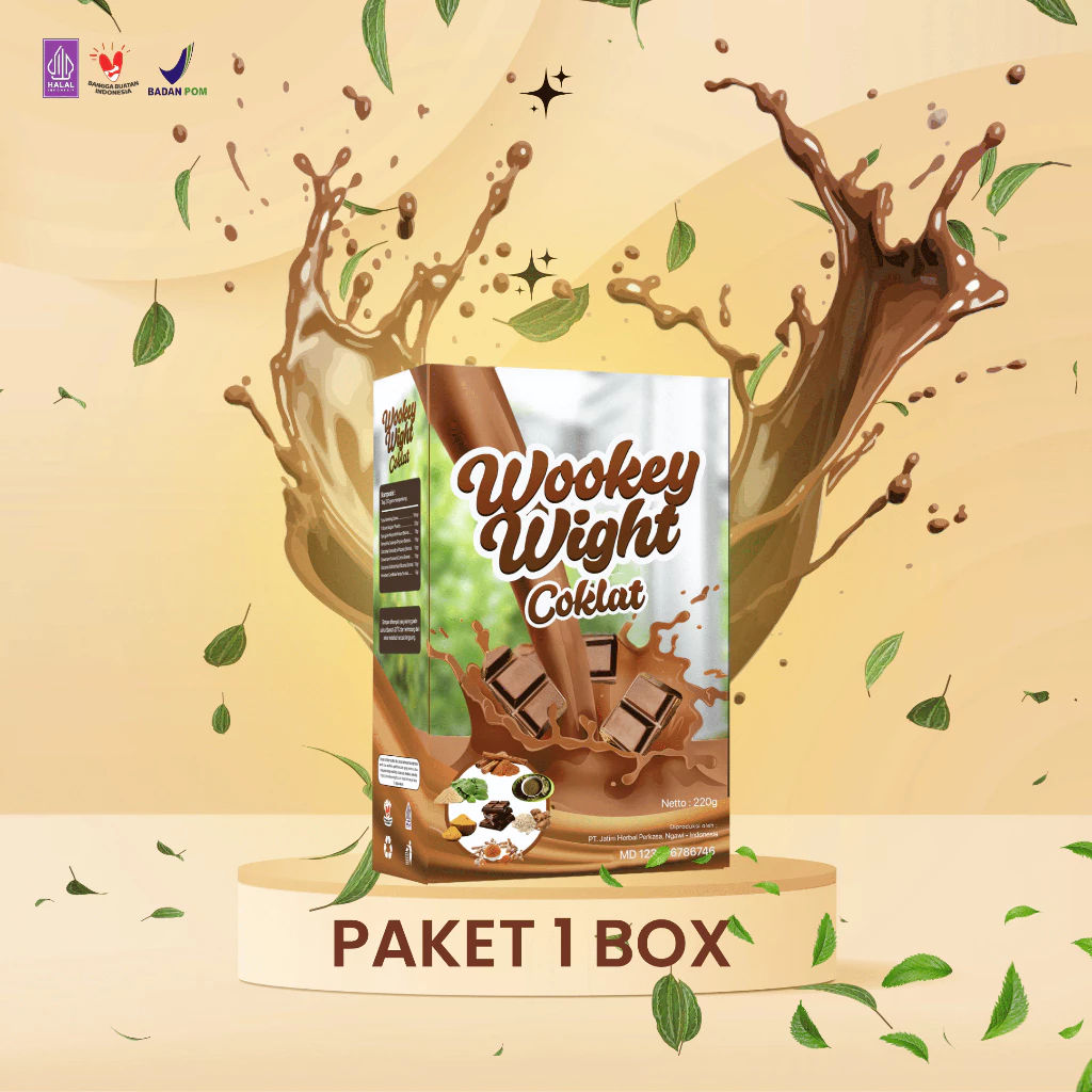 

DISKON!! (1 BOX) Wookey Weight Susu Penambah Berat Badan Rasa Coklat Chocolate HALAL MUI