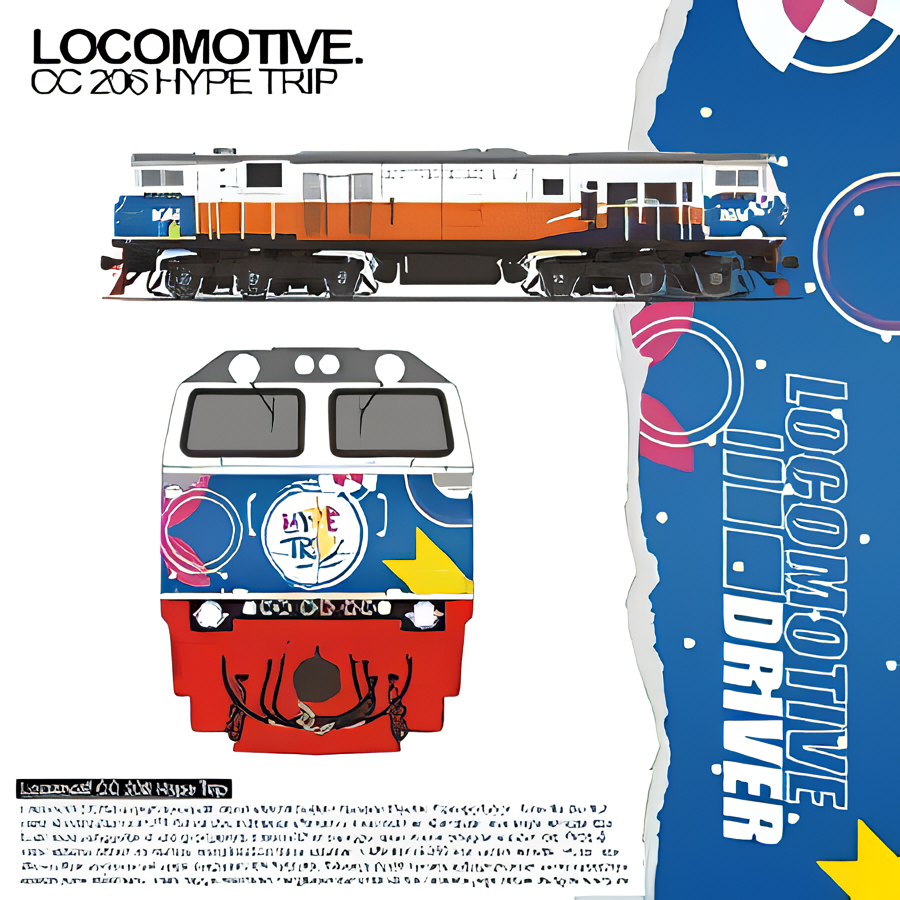 DIY Papercraft Kereta Api CC206 Locomotive Hype Trip Kerajjinan Kertas