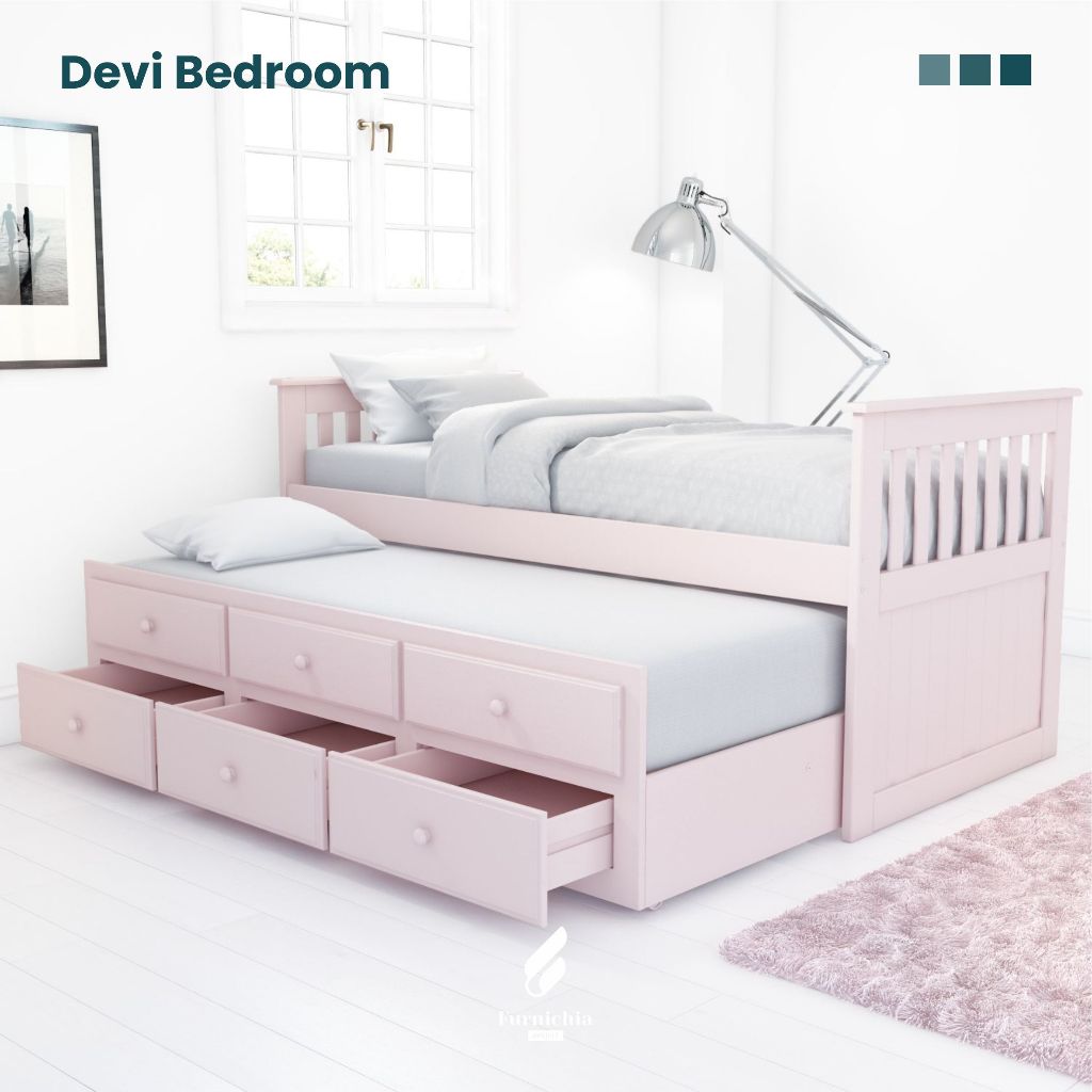 Ranjang tidur anak 2 bed, Kamar tidur sorong double bed, Kasur anak 2 bed, Tempat tidur anak 2 bed,