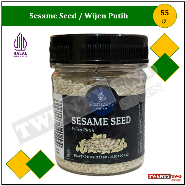 

Garlickys Bumbu Dasar Dapur Masak Bubuk Herbs & Spices PRemium Sesame Seed/ Wijen PutihBubuk 55gr