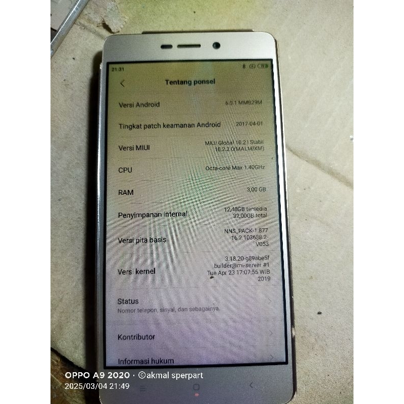 LCD REDMI 3 _ REDMI 3S ORIGINAL COPOTAN