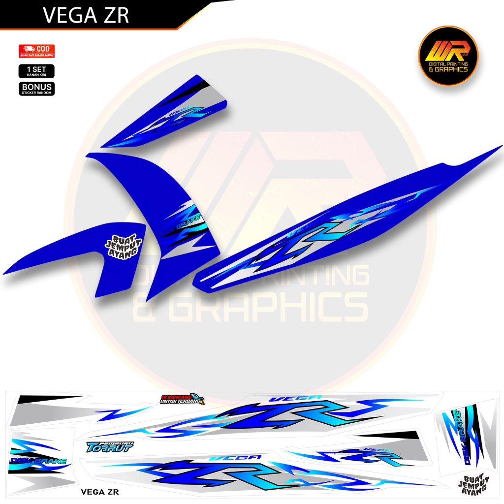 Striping Vega Zr Bahan Bening Transparan Stiker Vega Zr New Design