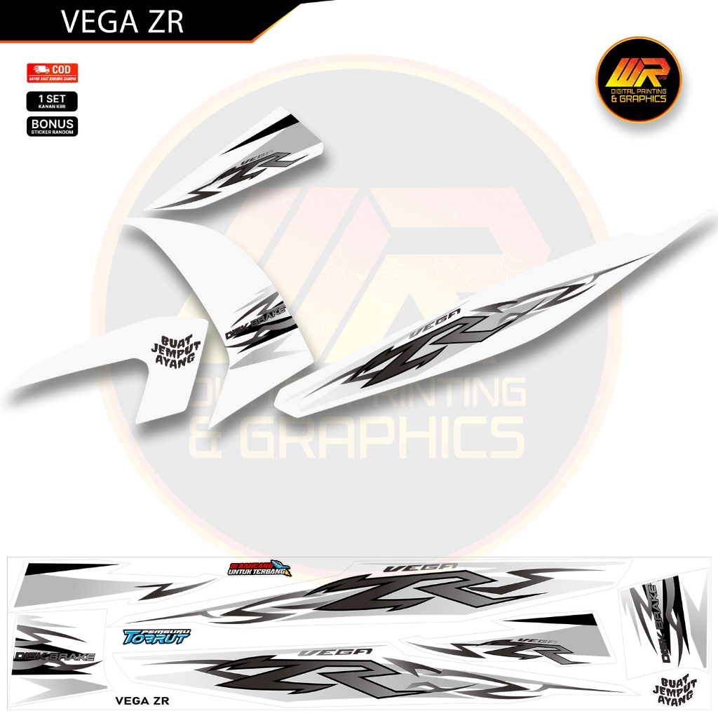 Striping Transparan Vega Zr Bahan Bening Stiker Vega Zr Simpel Motif Transparan.