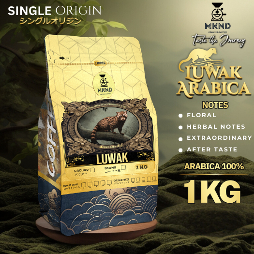 

MKND COFFEE ROASTERY - Arabika Aceh Gayo Luwak Liar 1Kg Specialty Premium Coffee | Best Coffee | 100% Luwak Liar | Medium Roast