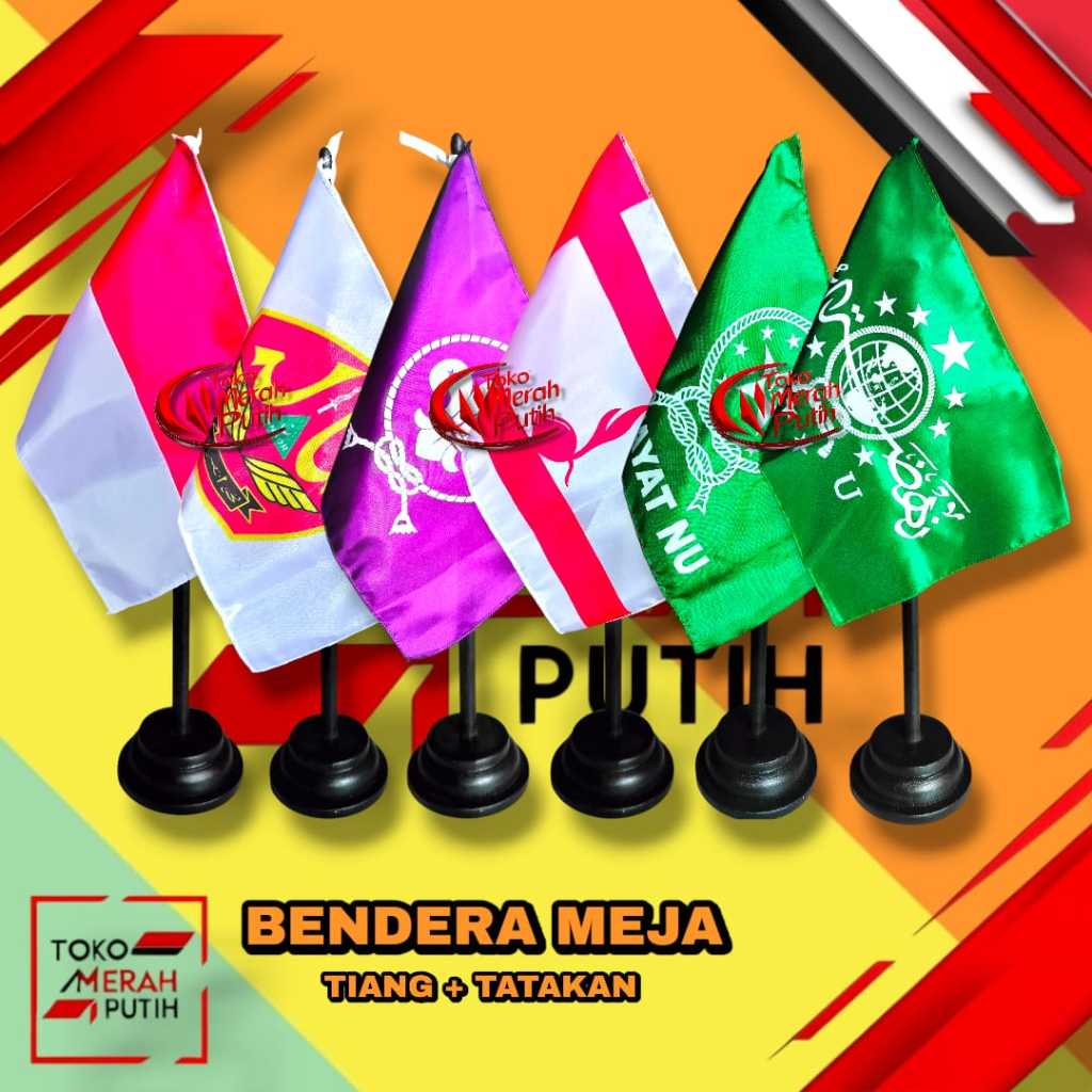 Bendera meja merah putih Indonesia Nu palestina