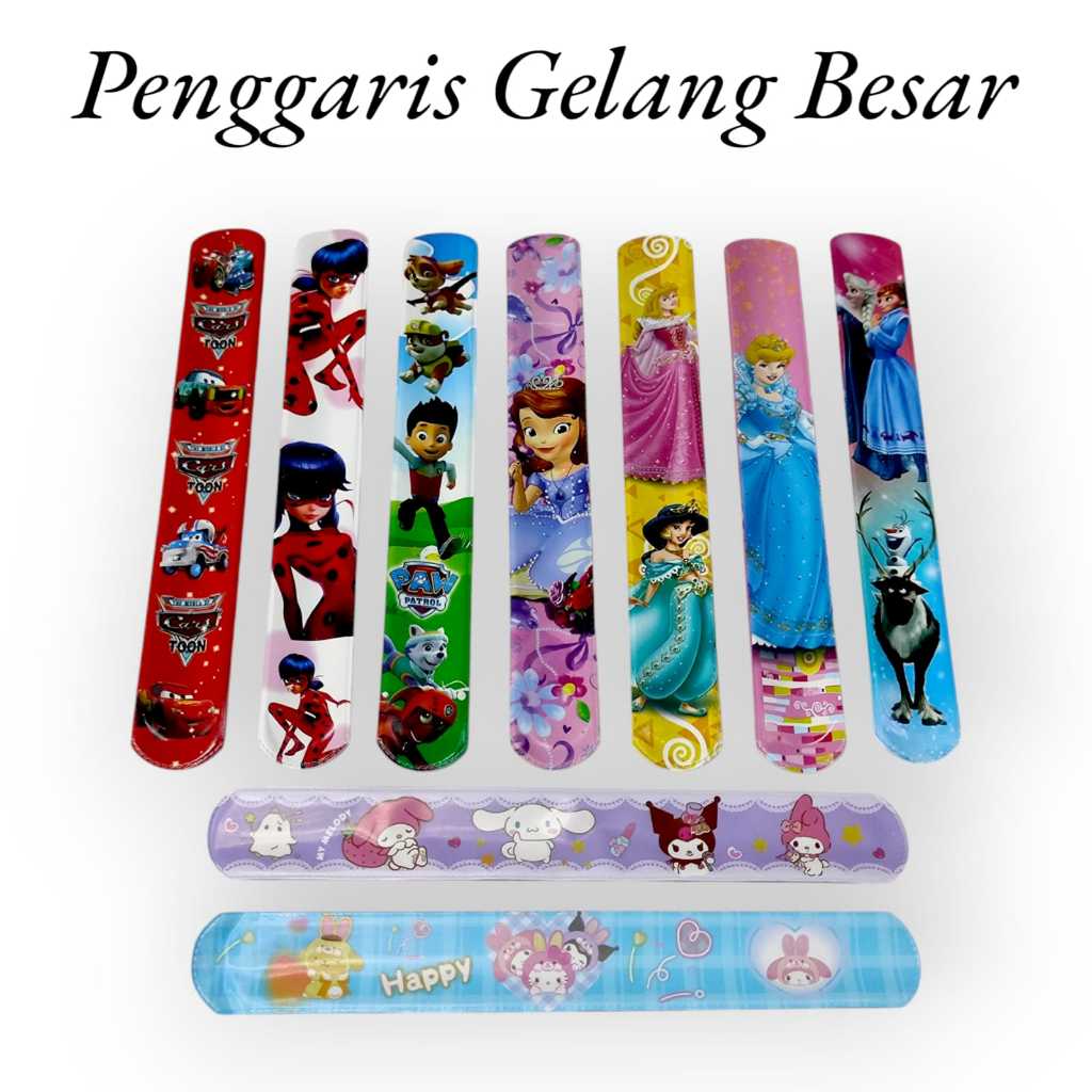 

Penggaris Lipat Besar / Penggaris Gelang Jepret Viral Karakter Kartun